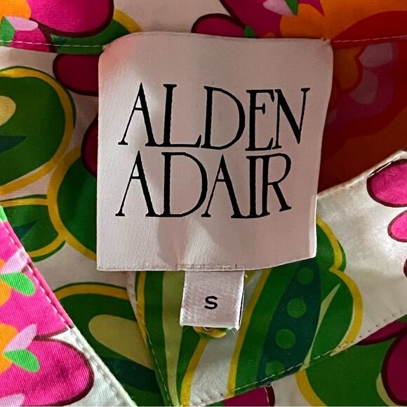 Alden Adair Floral Dress Size Small Belted Vacation Resort Wear Drop Waist Mini - Picture 6 of 7